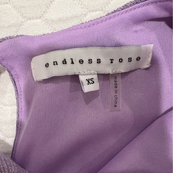 Endless Rose Pleated Shoulder Pad Top - Purple Sleeveless - Picture 2 of 4